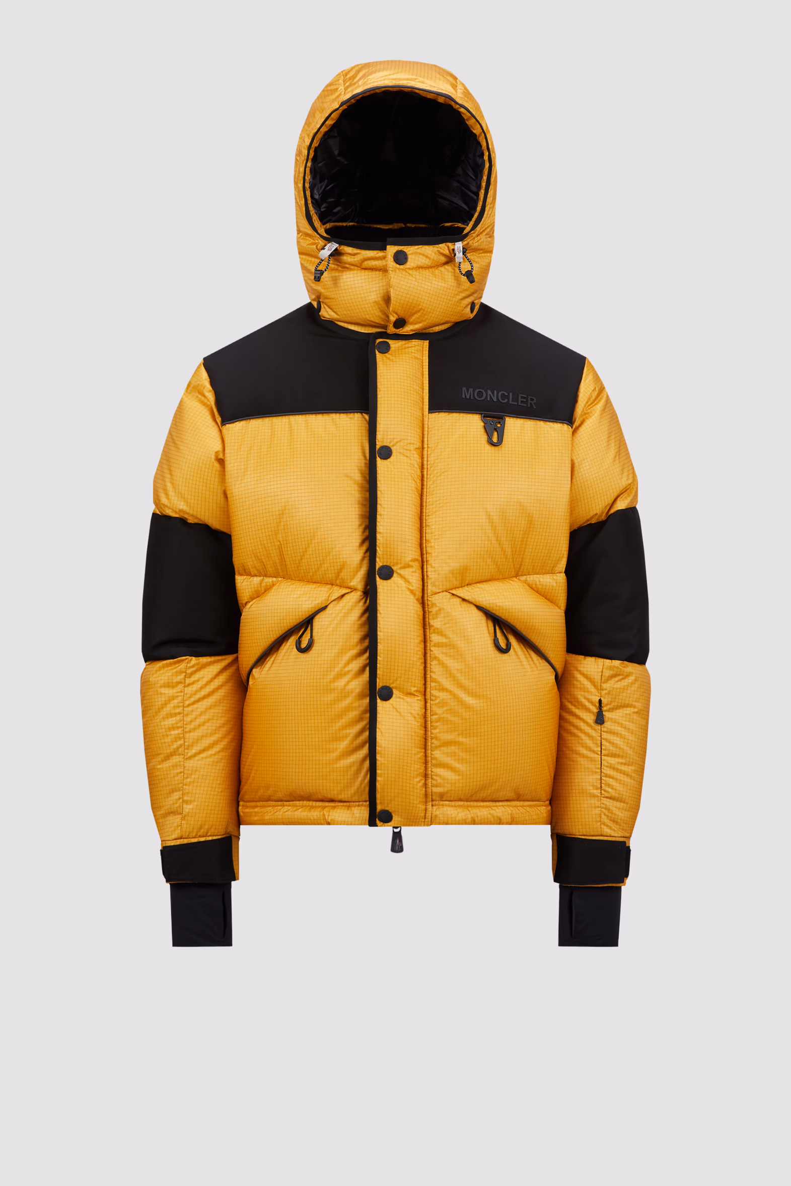 Albiez Hooded Down Ski Jacket Men Black & Yellow Moncler 2